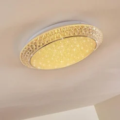 Plafonnier Litto LED Blanc, 1 lumière, Télécommandes