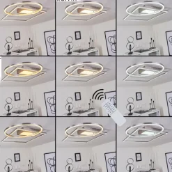 Plafonnier Loftheim LED Chrome, Nickel mat, 1 lumière