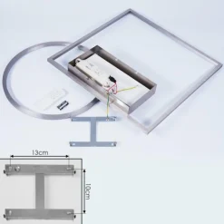 Plafonnier Loftheim LED Chrome, Nickel mat, 1 lumière