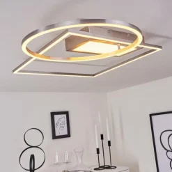 Plafonnier Loftheim LED Chrome, Nickel mat, 1 lumière