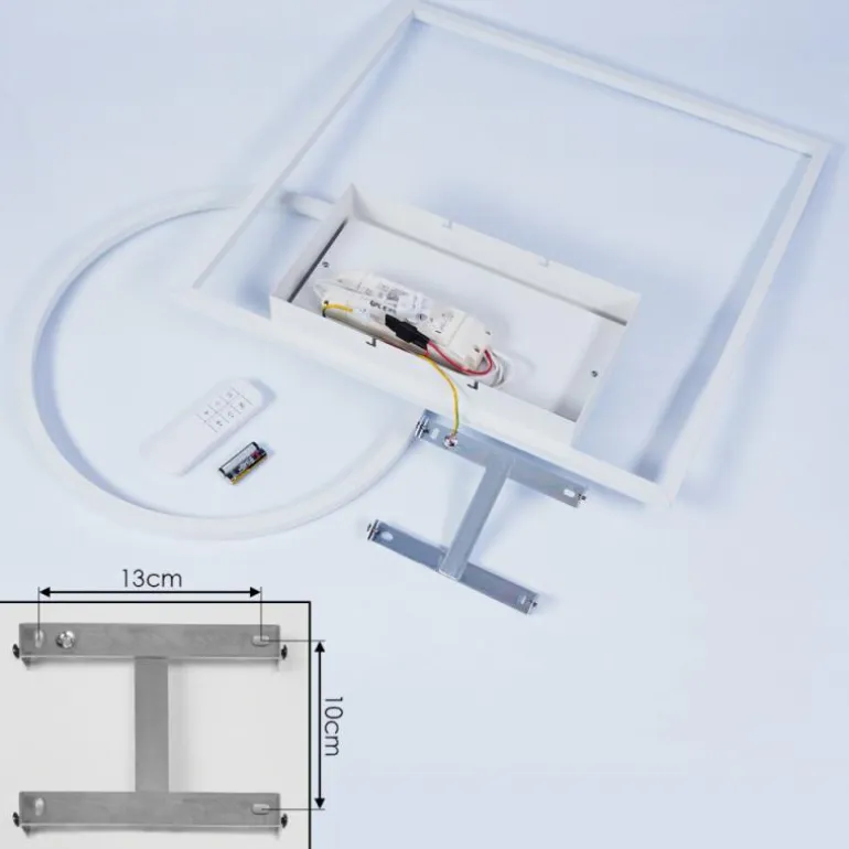Plafonnier Loftheim LED Chrome, Blanc, 1 lumière