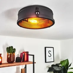 Plafonnier Lofthus Noir, 1 lumière