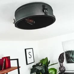 Plafonnier Lofthus Noir, 1 lumière