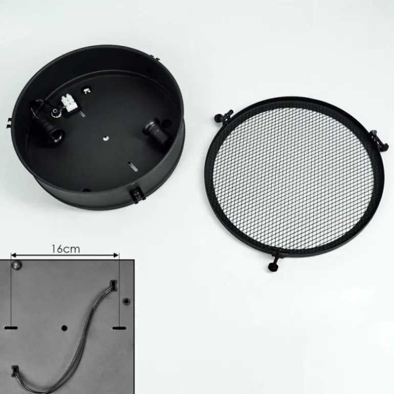 Plafonnier Lofthus Noir, 1 lumière