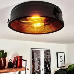 Plafonnier Lofthus Noir, 2 lumières