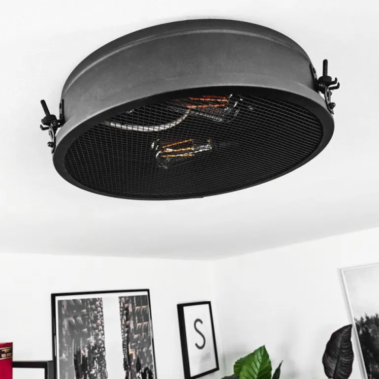 Plafonnier Lofthus Noir, 2 lumières