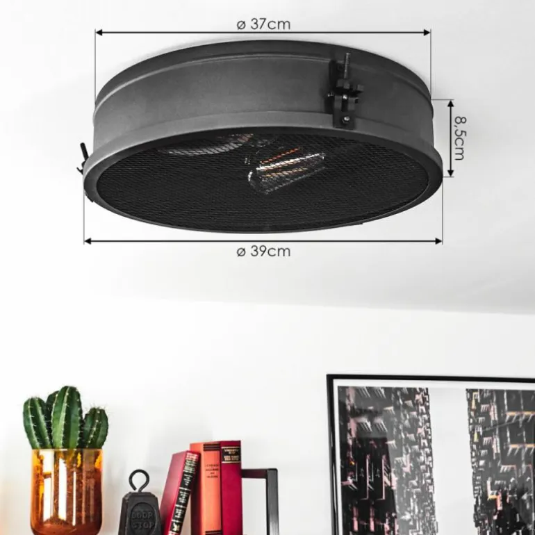 Plafonnier Lofthus Noir, 2 lumières