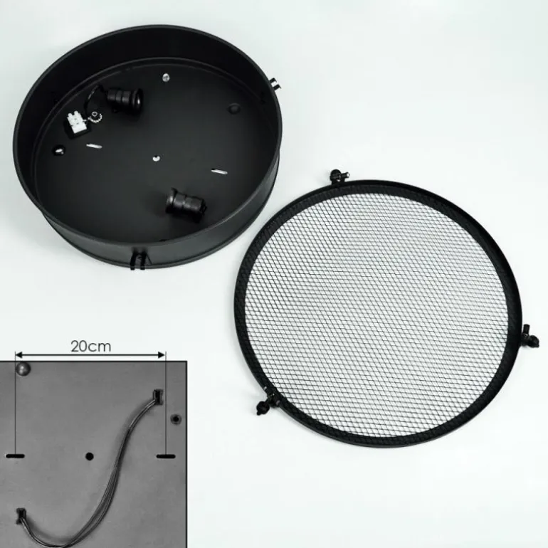 Plafonnier Lofthus Noir, 2 lumières