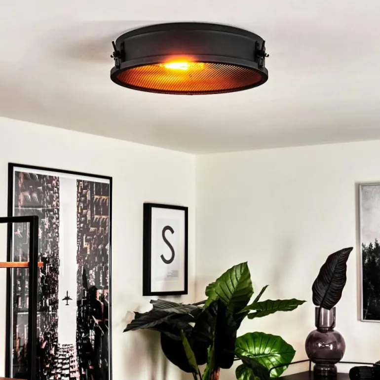 Plafonnier Lofthus Noir, 2 lumières