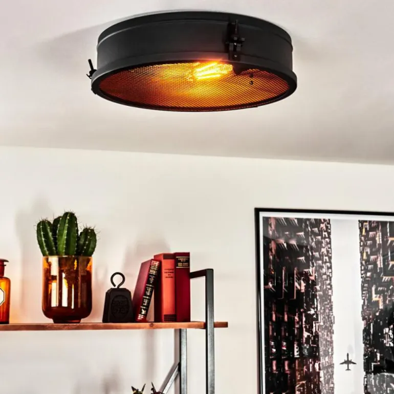 Plafonnier Lofthus Noir, 2 lumières