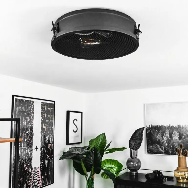 Plafonnier Lofthus Noir, 2 lumières
