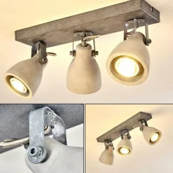 Plafonnier Lomma Gris, 3 lumières