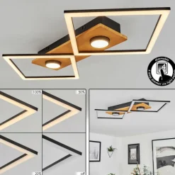 Plafonnier Lomnion LED Écru, Noir, 1 lumière