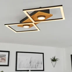 Plafonnier Lomnion LED Écru, Noir, 1 lumière