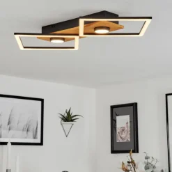 Plafonnier Lomnion LED Écru, Noir, 1 lumière
