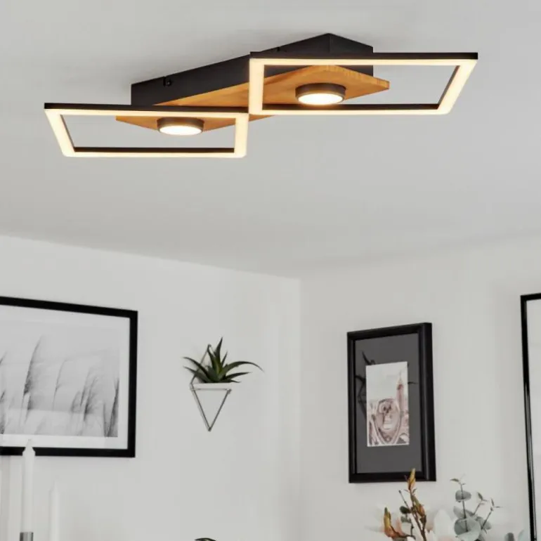 Plafonnier Lomnion LED Écru, Noir, 1 lumière