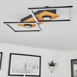 Plafonnier Lomnion LED Écru, Noir, 1 lumière
