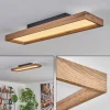 Plafonnier Longvic LED Brun, Couleur bois, Noir, 1 lumière