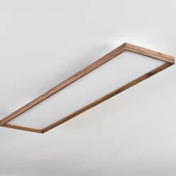 Plafonnier Longvic LED Couleur bois, Noir, 1 lumière