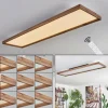 Plafonnier Longvic LED Couleur bois, Noir, 1 lumière, Télécommandes