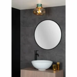 Plafonnier Lucide LORENA Vert, Aspect marbre, 1 lumière