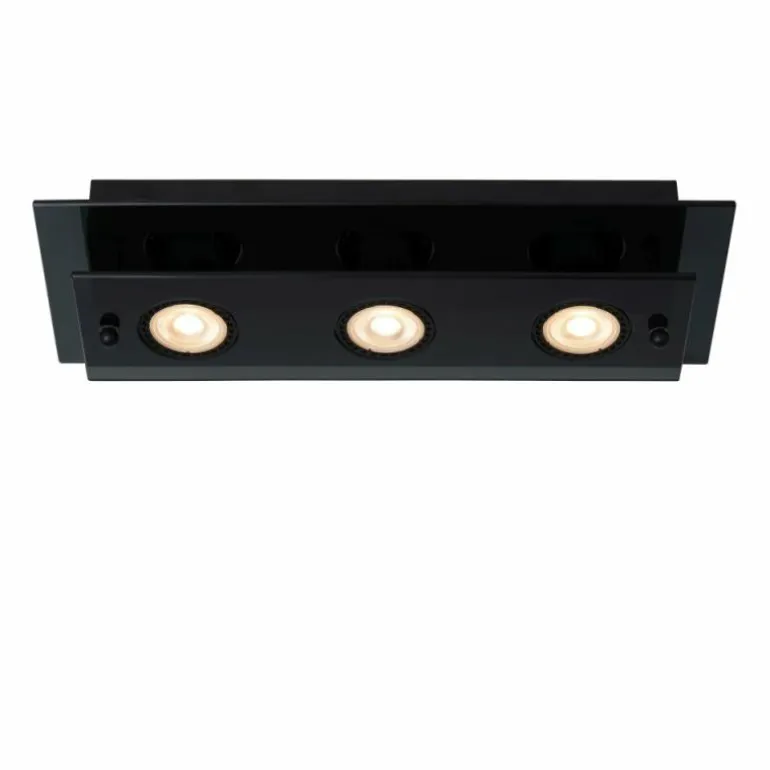 Plafonnier Lucide OKNO Noir, 3 lumières