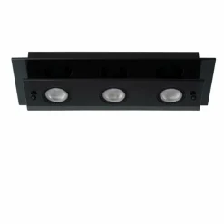 Plafonnier Lucide OKNO Noir, 3 lumières