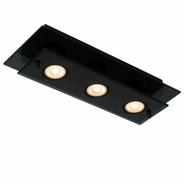 Plafonnier Lucide OKNO Noir, 3 lumières