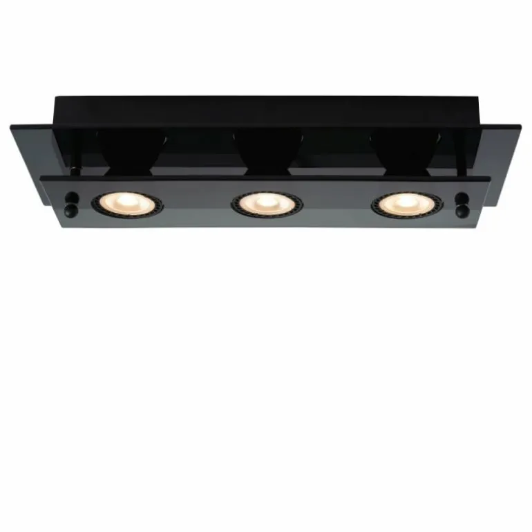 Plafonnier Lucide OKNO Noir, 3 lumières
