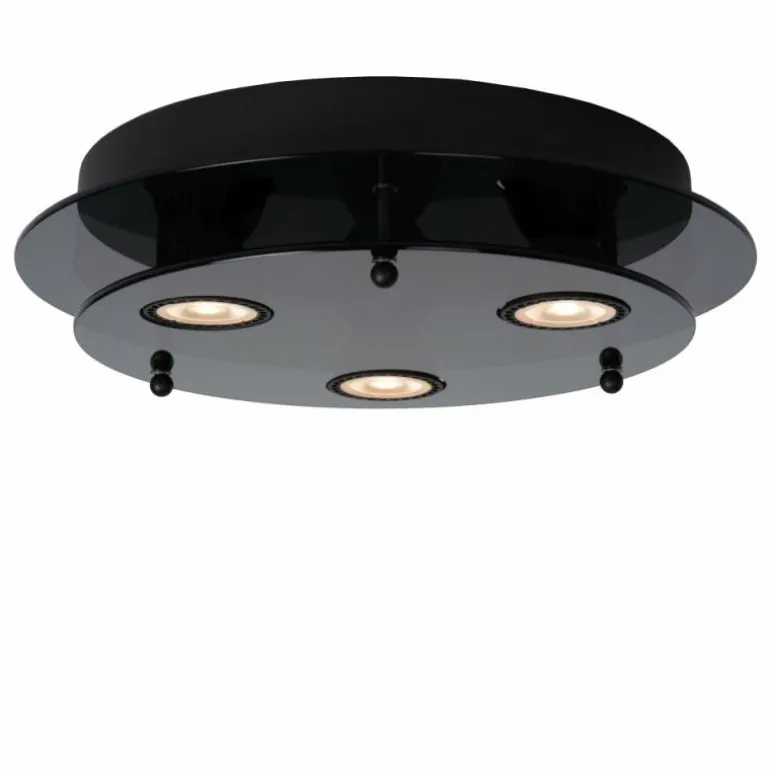 Plafonnier Lucide OKNO Noir, 3 lumières