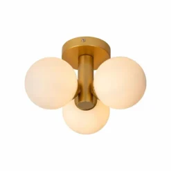 Plafonnier Lucide TRUDY Or, Laiton, 3 lumières