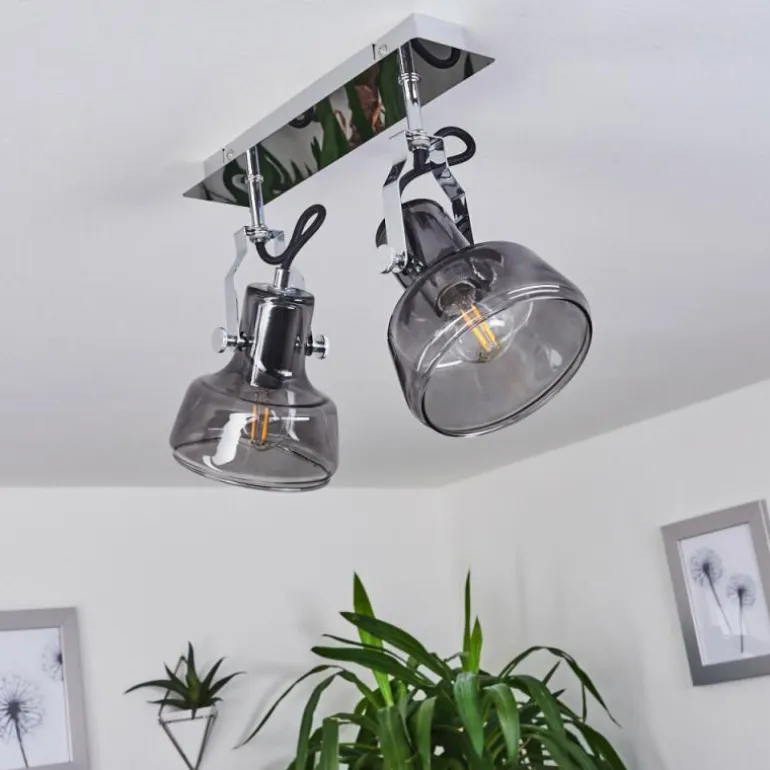 Plafonnier Lulea Chrome, 2 lumières