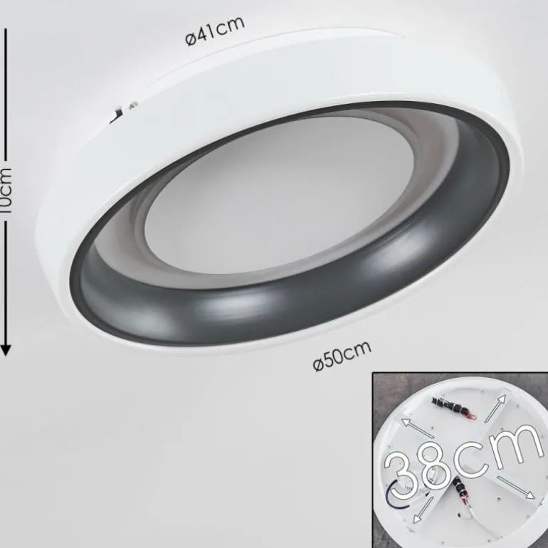 Plafonnier Mackay LED Anthracite, Blanc, 1 lumière