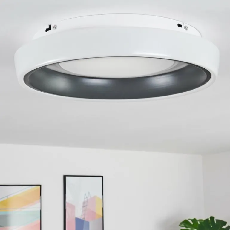 Plafonnier Mackay LED Anthracite, Blanc, 1 lumière