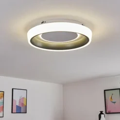 Plafonnier Mackay LED Anthracite, Blanc, 1 lumière