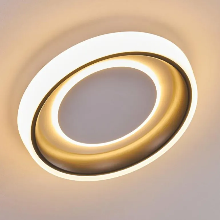 Plafonnier Mackay LED Anthracite, Blanc, 1 lumière