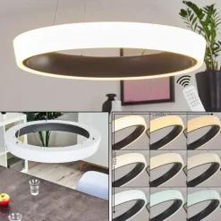 Plafonnier Mackay LED Anthracite, Blanc, 1 lumière, Télécommandes