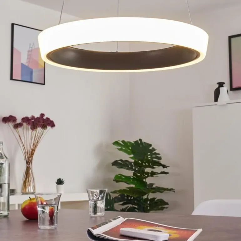 Plafonnier Mackay LED Anthracite, Blanc, 1 lumière, Télécommandes