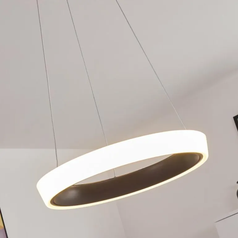 Plafonnier Mackay LED Anthracite, Blanc, 1 lumière, Télécommandes