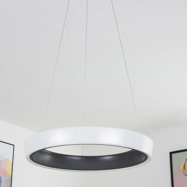 Plafonnier Mackay LED Anthracite, Blanc, 1 lumière, Télécommandes
