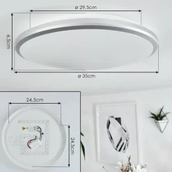 Plafonnier Magdala LED Blanc, 1 lumière