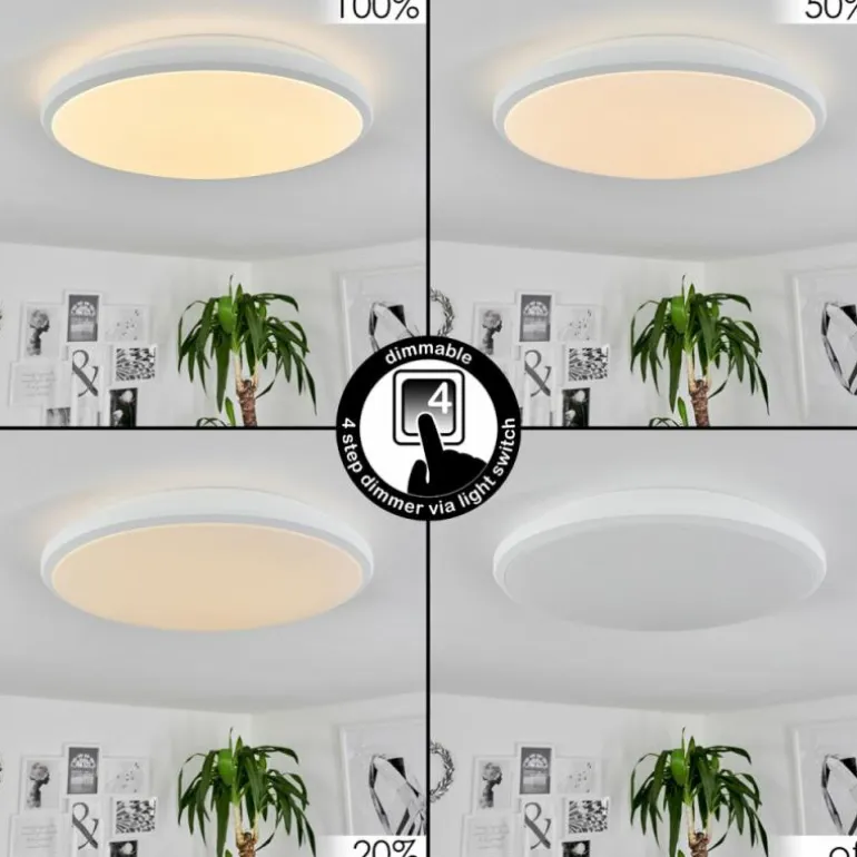 Plafonnier Magdala LED Blanc, 1 lumière