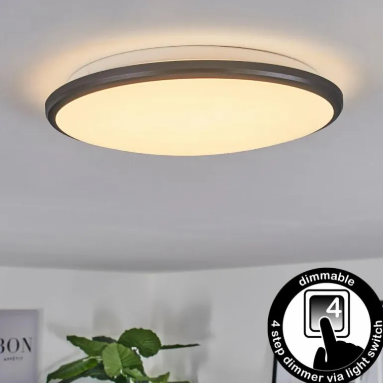 Plafonnier Magdala LED Noir, Blanc, 1 lumière
