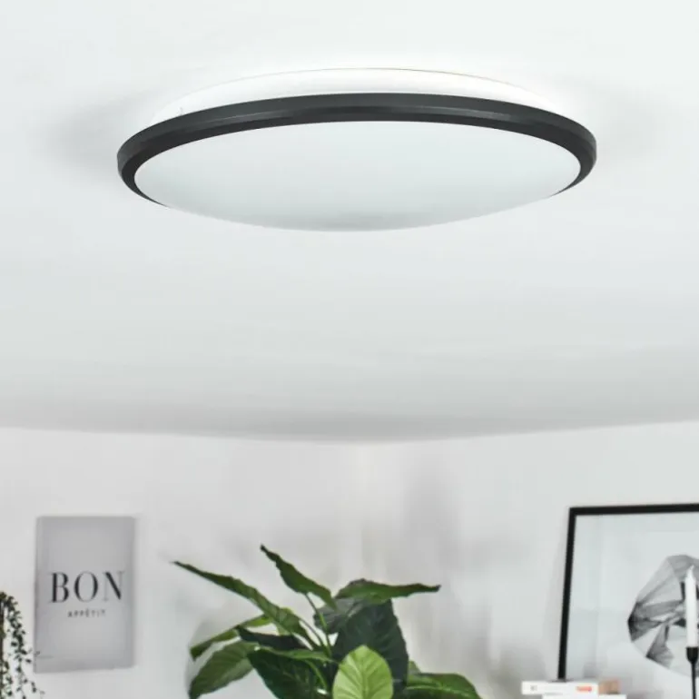Plafonnier Magdala LED Noir, Blanc, 1 lumière
