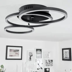 Plafonnier Malanie LED Noir, 1 lumière