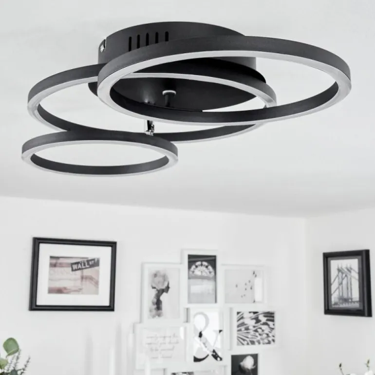 Plafonnier Malanie LED Noir, 1 lumière