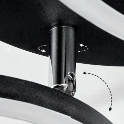 Plafonnier Malanie LED Noir, 1 lumière