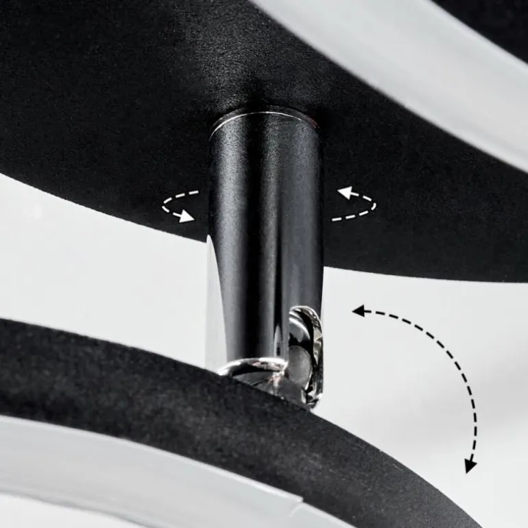 Plafonnier Malanie LED Noir, 1 lumière