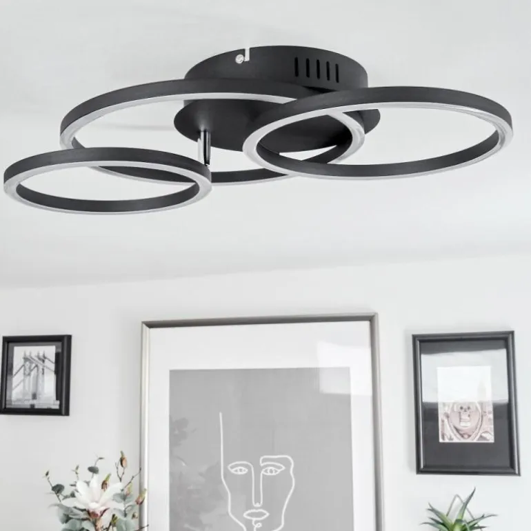 Plafonnier Malanie LED Noir, 1 lumière