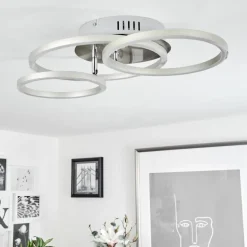 Plafonnier Malanje LED Nickel mat, 3 lumières